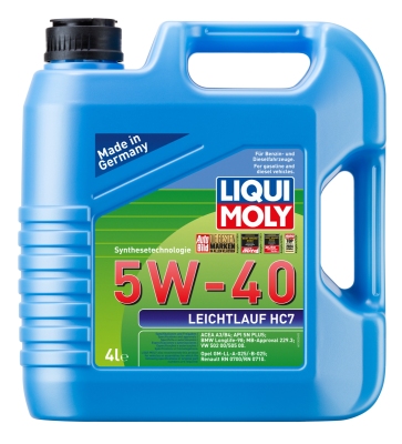 LIQUI MOLY Leichtlauf HC7 5W40 Sentetik Motor Yağı 4 Litre (1382) 5w-40