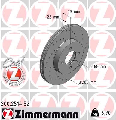 ZIMMERMANN Ön Fren Diski NISSAN ALMERA N16 PRIMERA GT P11 (280mm x 22mm) 4x114.3 Spor Disk Takım