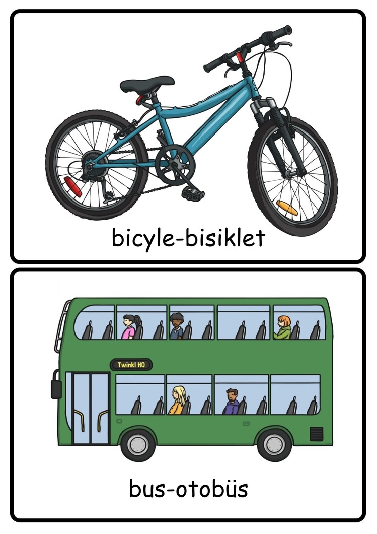 İngilizce-Türkçe Kavram Kartları (40 Sayfa)
