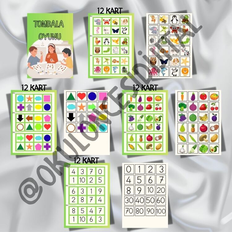 Tombala ve Gölge Bulma Oyun Seti