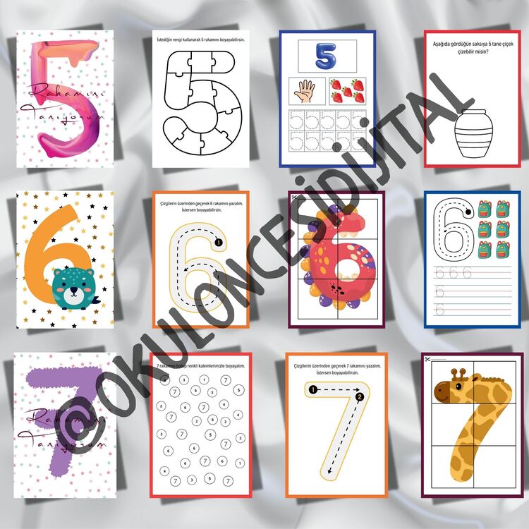Rakamları/Sayıları Tanıyorum 1-10 (111 sayfa)