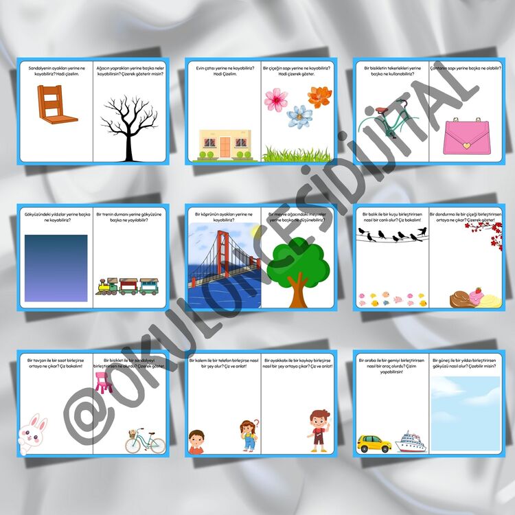 SCAMPER Yaratıcı Düşünme Çalışma Sayfaları - 50 Sayfa - 108 Soru