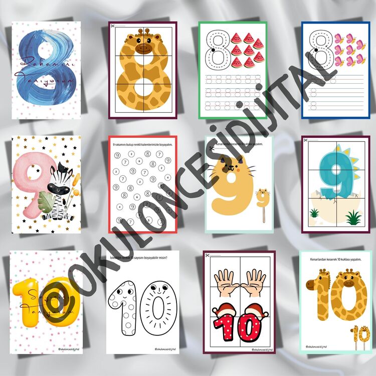 Rakamları/Sayıları Tanıyorum 1-10 (111 sayfa)