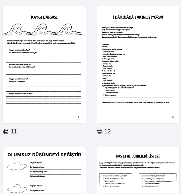 SINAV KAYGISI ETK. KİTAPÇIĞI (LİSE)