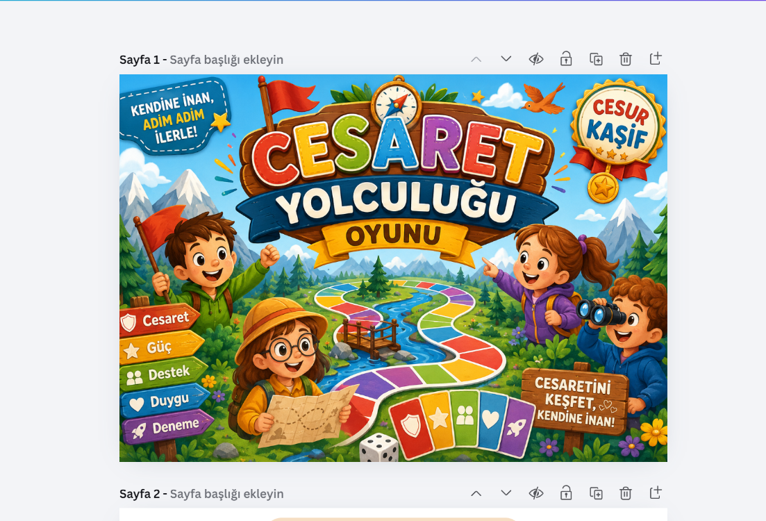 ÖZGÜVEN GELİŞTİRME - CESARET YOLCULUĞU OYUNU İLKOKUL