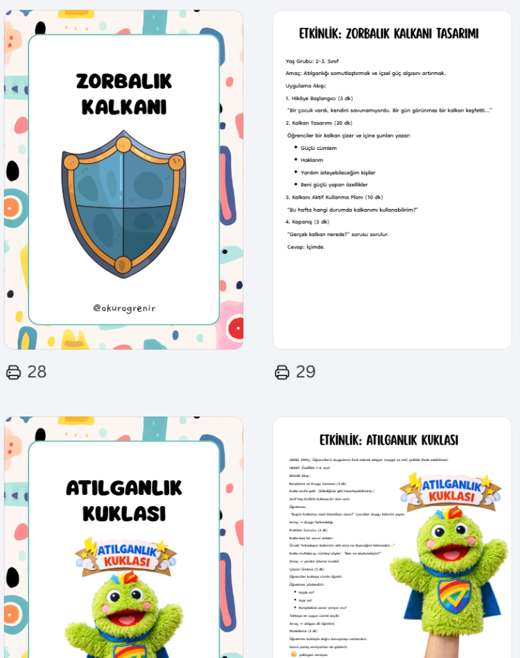 İLKOKUL ATILGANLIK BECERİLERİ ETK KİTAPÇIĞI