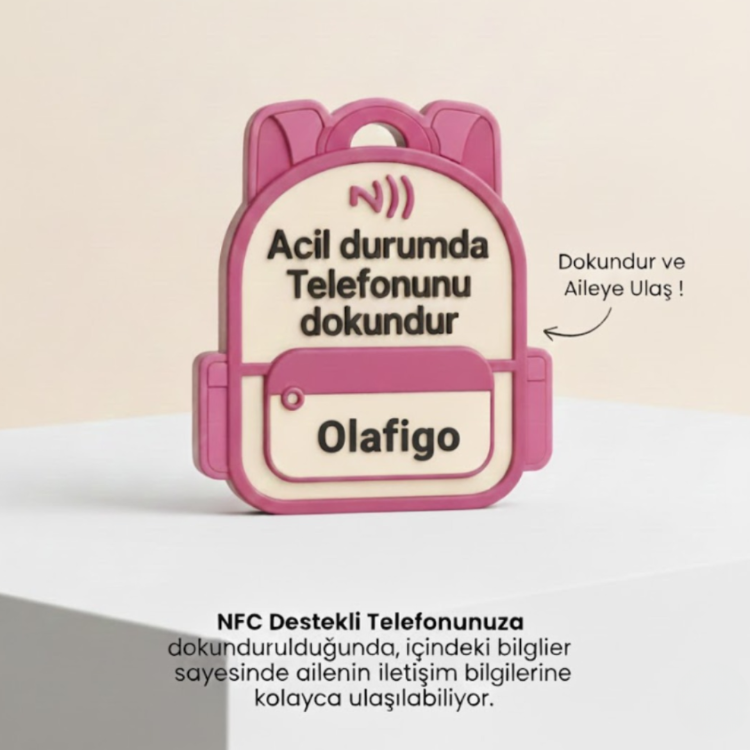 NFC Akıllı Çocuk Güvenlik Anahtarlığı - Acil Durum İletişim Çözümü