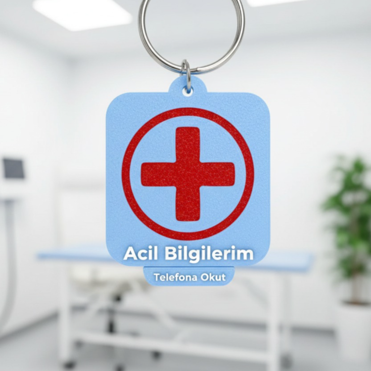 Akıllı Medical NFC Anahtarlık - Acil Durum Sağlık Kimliği