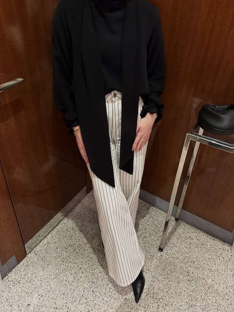 Elegant dökümlü krep bluz