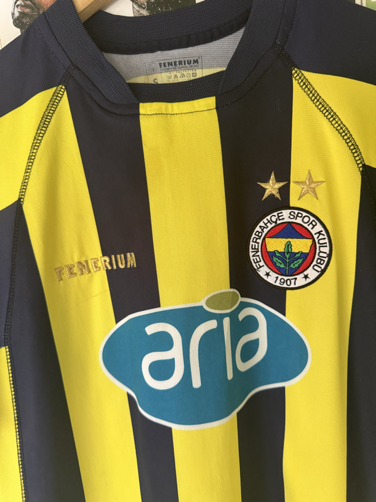 Orijinal Fenerbahçe 2003-04 Pierre Van Hooijdonk Koleksiyonluk Çubuklu Forması (S)