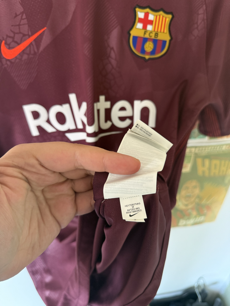 Orijinal Barcelona 2017-18 Thomas Vermaelen Koleksiyonluk Deplasman Forması (M)
