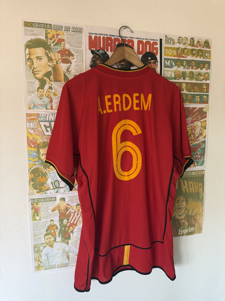 Orijinal Galatasaray 2002-03 Arif Erdem Koleksiyonluk Alternatif Kırmızı Forması (L)