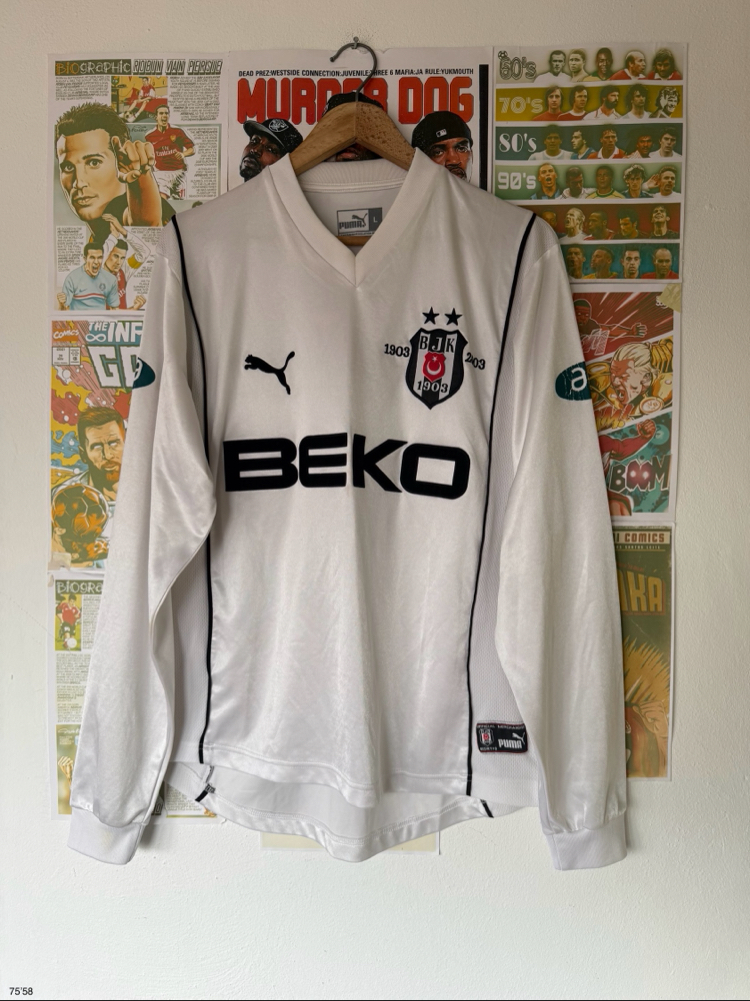Orijinal Beşiktaş 2002-03 100.Yıl Koleksiyonluk Vintage Şampiyonluk Forması (L)