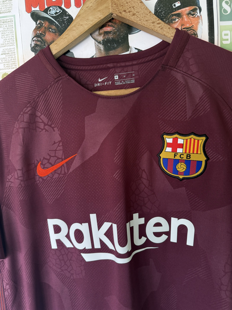 Orijinal Barcelona 2017-18 Thomas Vermaelen Koleksiyonluk Deplasman Forması (M)