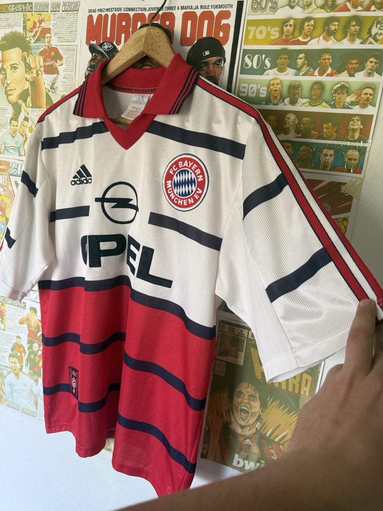Orijinal Bayern Münih 1998-99 Koleksiyonluk Vintage Yakalı Beyaz Forması (M)