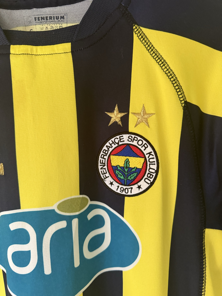 Orijinal Fenerbahçe 2003-04 Pierre Van Hooijdonk Koleksiyonluk Çubuklu Forması (S)