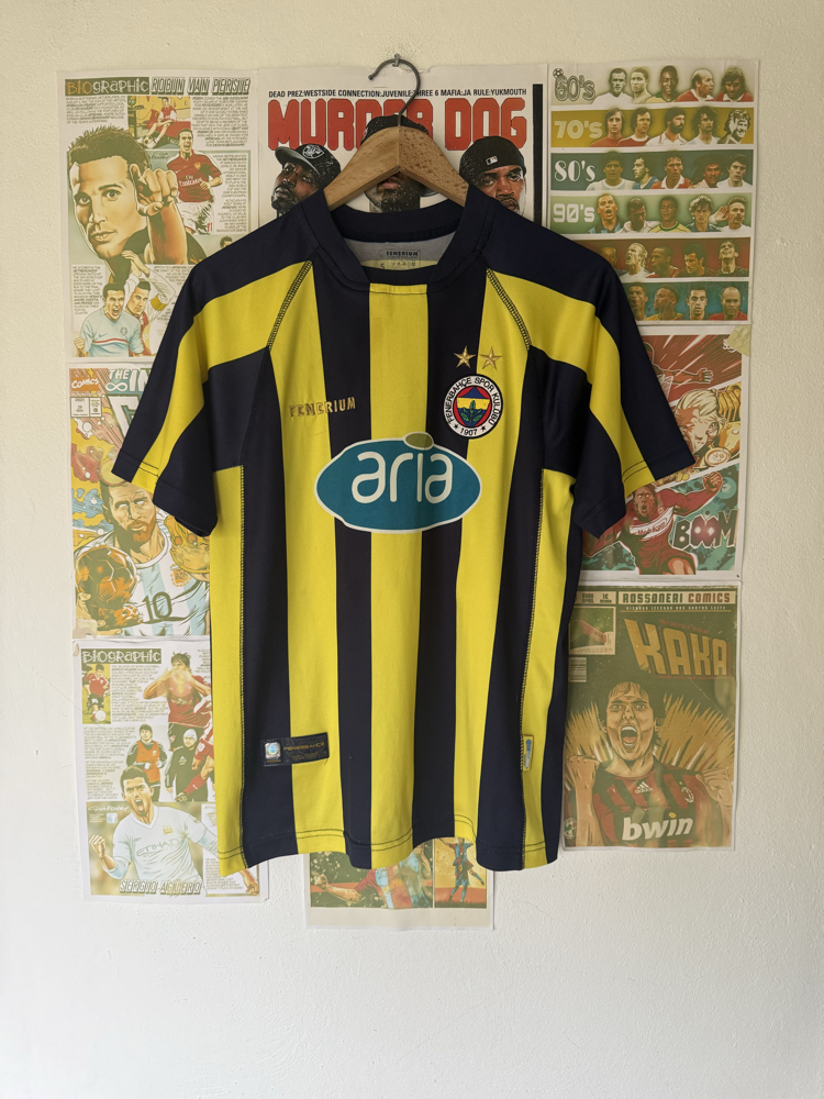 Orijinal Fenerbahçe 2003-04 Pierre Van Hooijdonk Koleksiyonluk Çubuklu Forması (S)