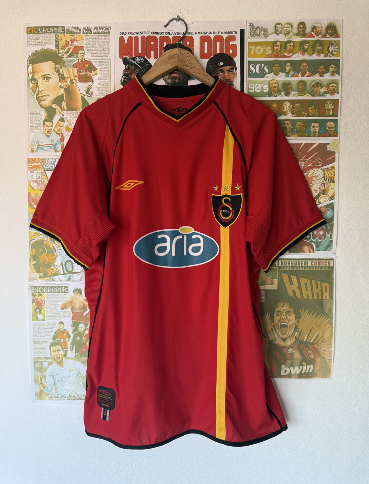 Orijinal Galatasaray 2002-03 Arif Erdem Koleksiyonluk Alternatif Kırmızı Forması (L)