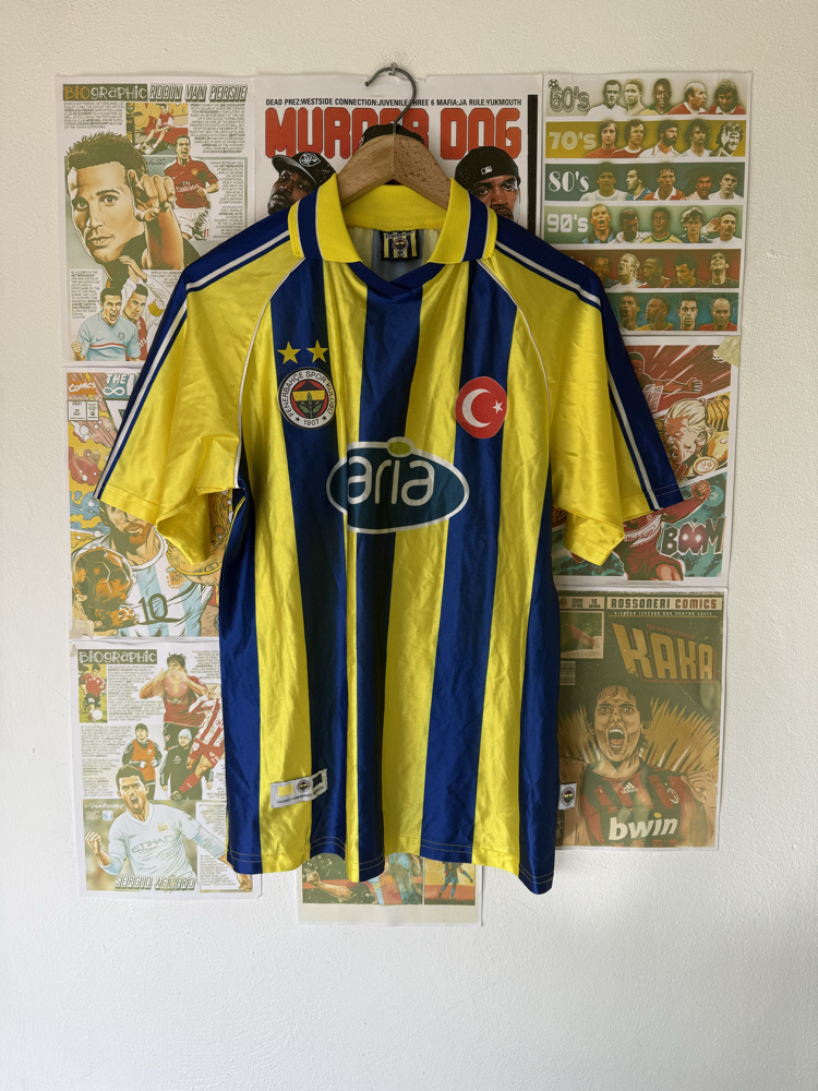 Orijinal Fenerbahçe 2001-2002 Koleksiyonluk Çubuklu Forması (164size)
