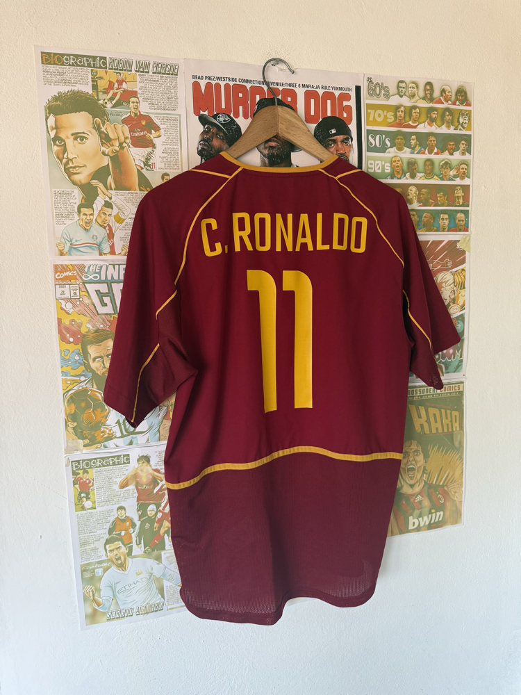 Orijinal Portekiz Milli Takım 2002-03 Cristiano Ronaldo Koleksiyonluk İç Saha Forması (M)
