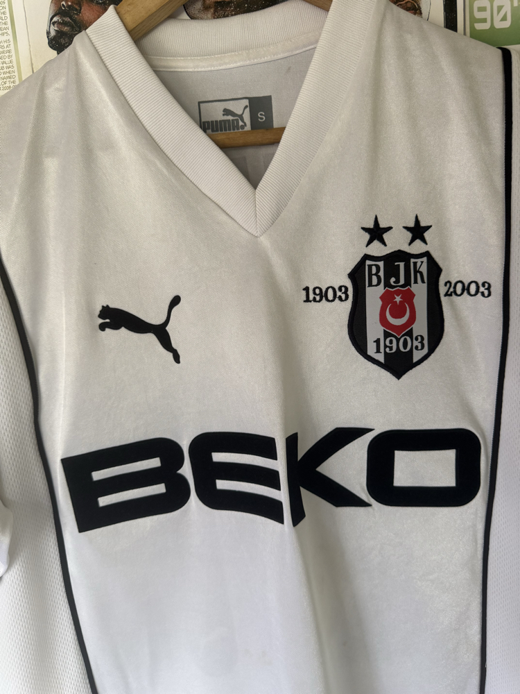 Orijinal Beşiktaş 2002-2003 Pascal Nouma 100.Yıl Koleksiyonluk Beyaz Forması (S)