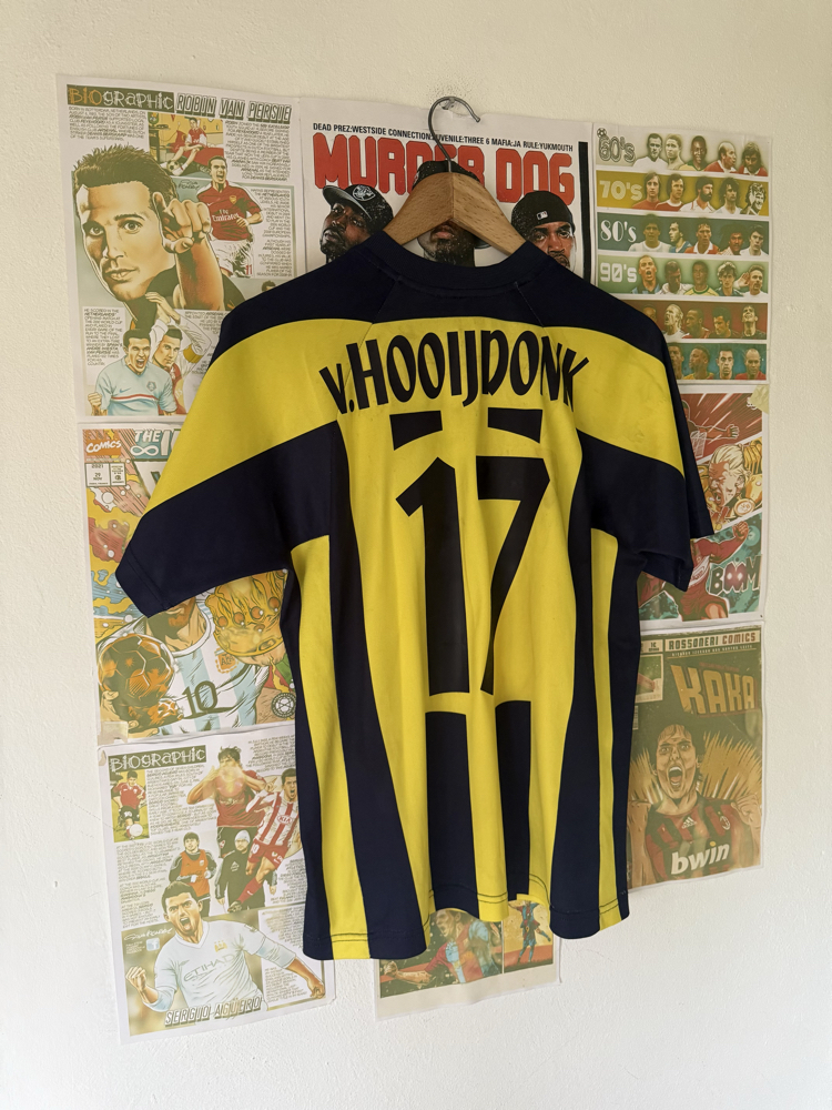 Orijinal Fenerbahçe 2003-04 Pierre Van Hooijdonk Koleksiyonluk Çubuklu Forması (S)