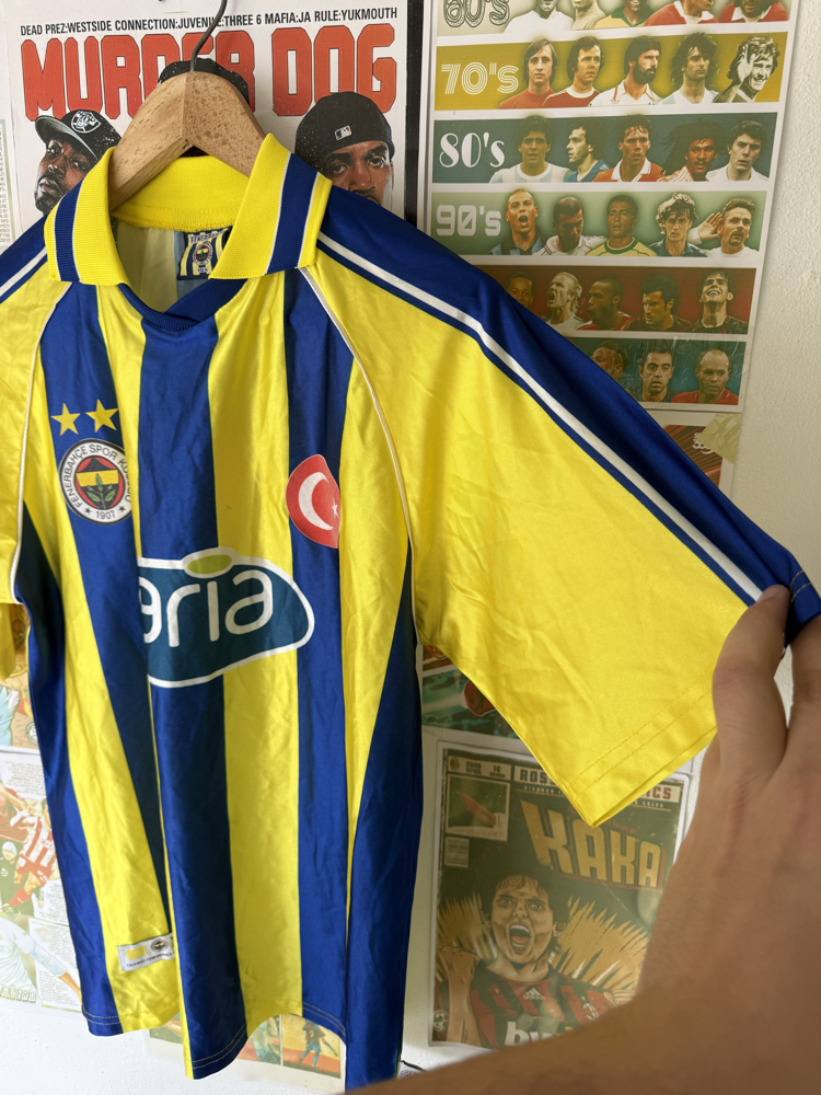 Orijinal Fenerbahçe 2001-2002 Koleksiyonluk Çubuklu Forması (164size)