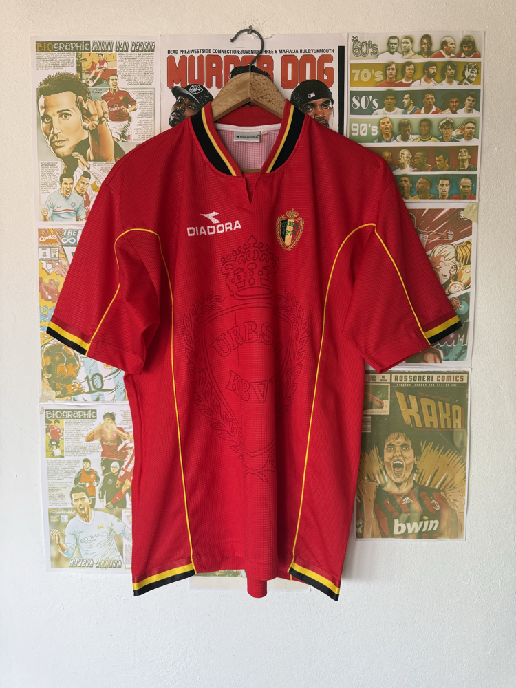 Orijinal Belçika Milli Takım 1997-98 Koleksiyonluk Vintage FIFA 1998 Dünya Kupası Forması 