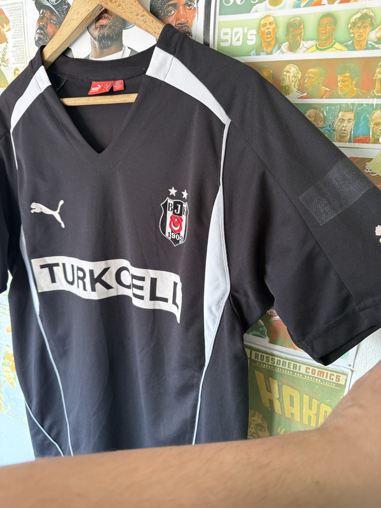 Orijinal Beşiktaş 2004-05 Sergen Yalçın Koleksiyonluk Siyah Forması (XL)