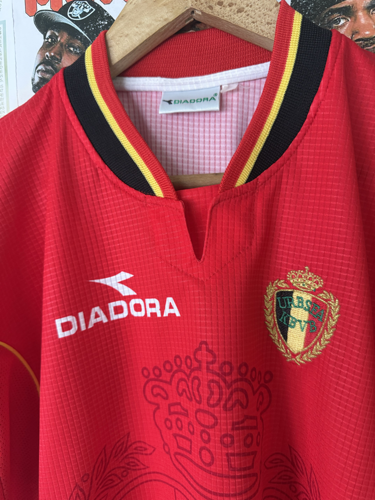 Orijinal Belçika Milli Takım 1997-98 Koleksiyonluk Vintage FIFA 1998 Dünya Kupası Forması 