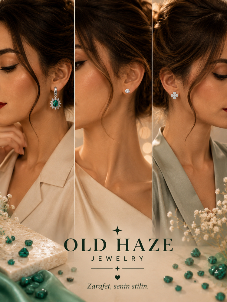 Çelik Set Küpe Silver