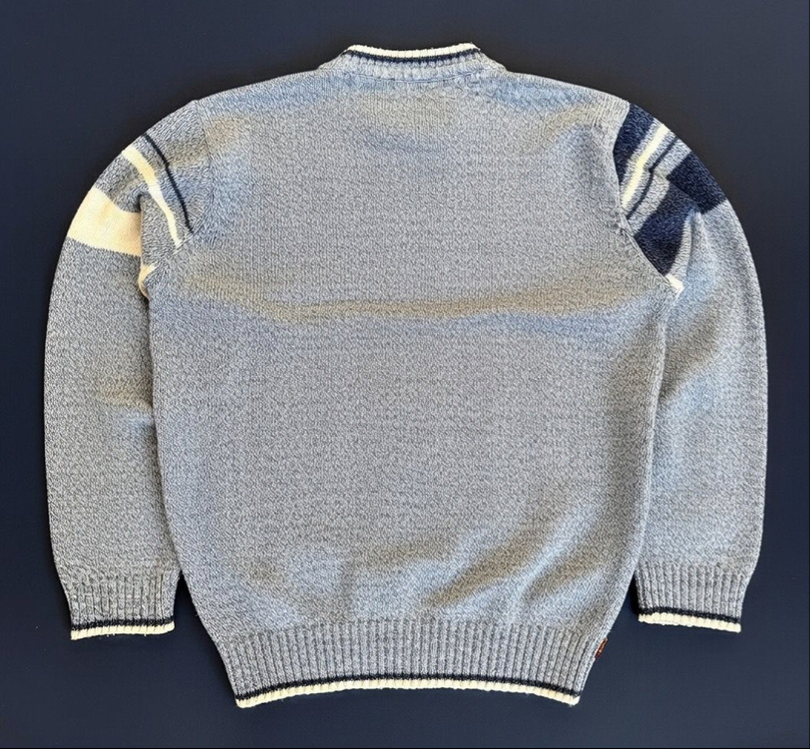Vintage Geometrik Desenli Kazak