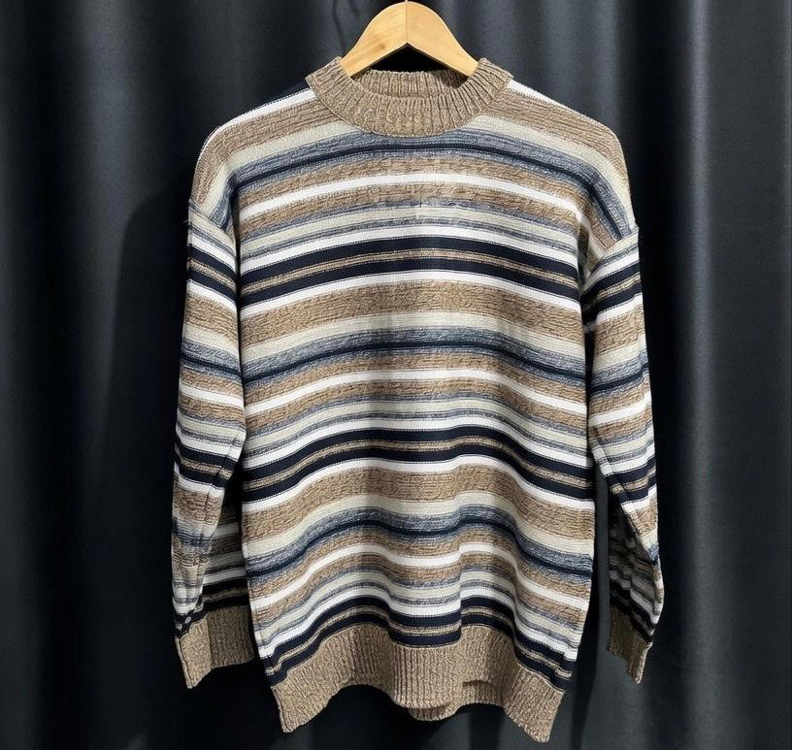 Çok Şeritli Vintage Triko