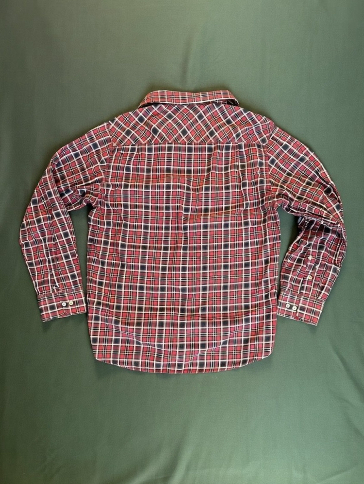 Vintage kırmızı ekose gömlek Oversize fit – Unisex Temiz kondisyon.