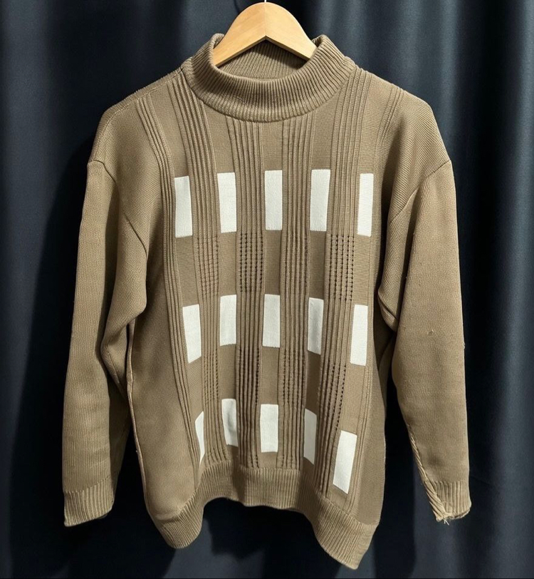 Kahverengi Vintage Triko Kazak
