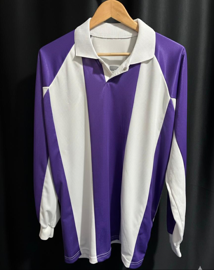 Mor- Beyaz Çizgili Polo Yaka Vintage Futbol Forması