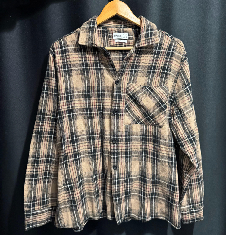 Vintage Ekose Oversize Gömlek