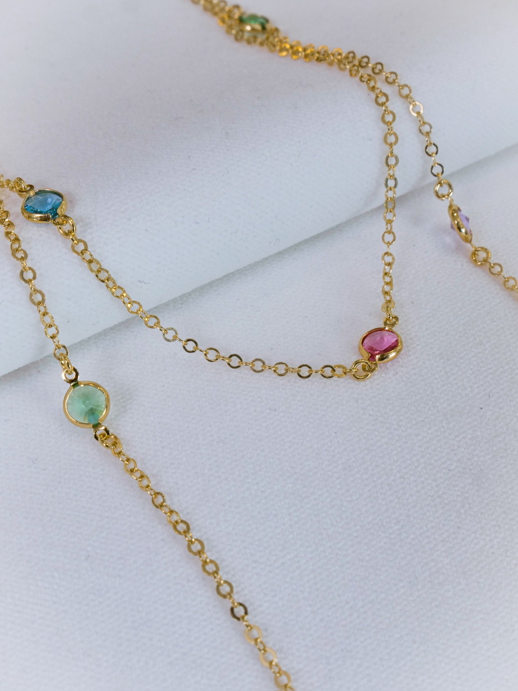 Golden Soft Stone Balance Kolye