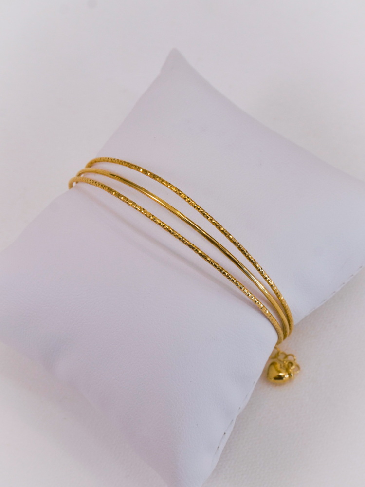 Golden Heartbeat Stack Bileklik