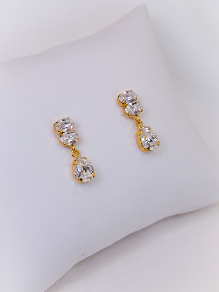 Golden Dewdrop Stream Küpe