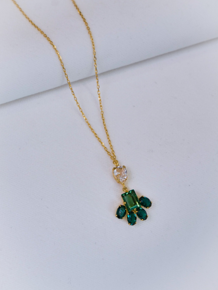 Emerald Bloom Gold Set
