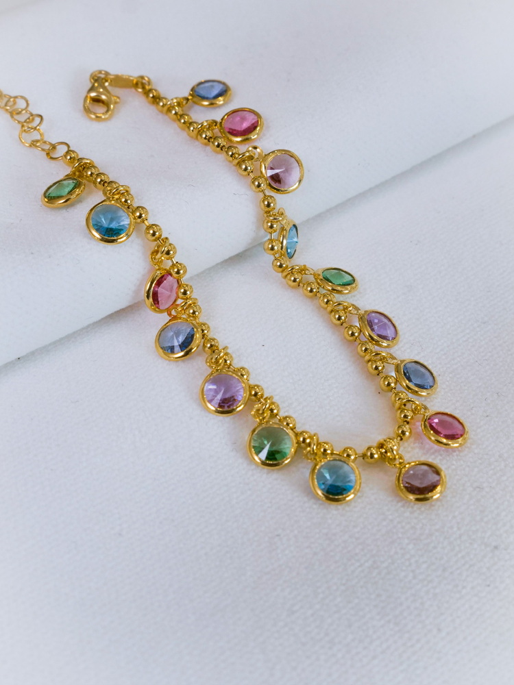 Colorful Stone Elegance Bileklik