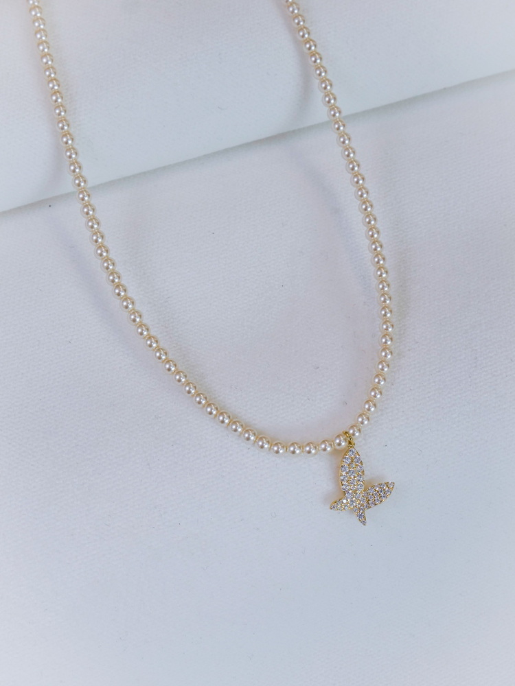 Pearl Butterfly Kolye