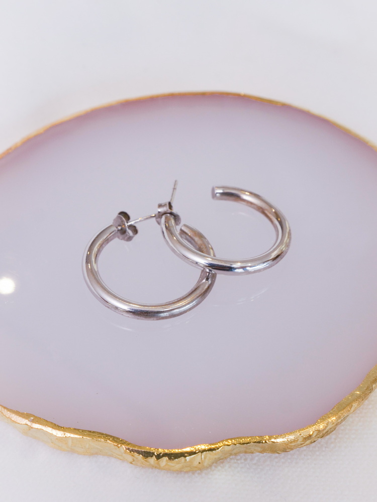 Timeless Silver Loops Küpe