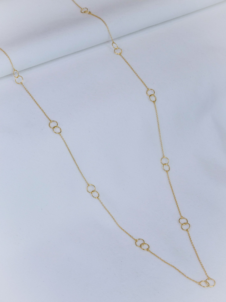 Golden Twin Circles Kolye