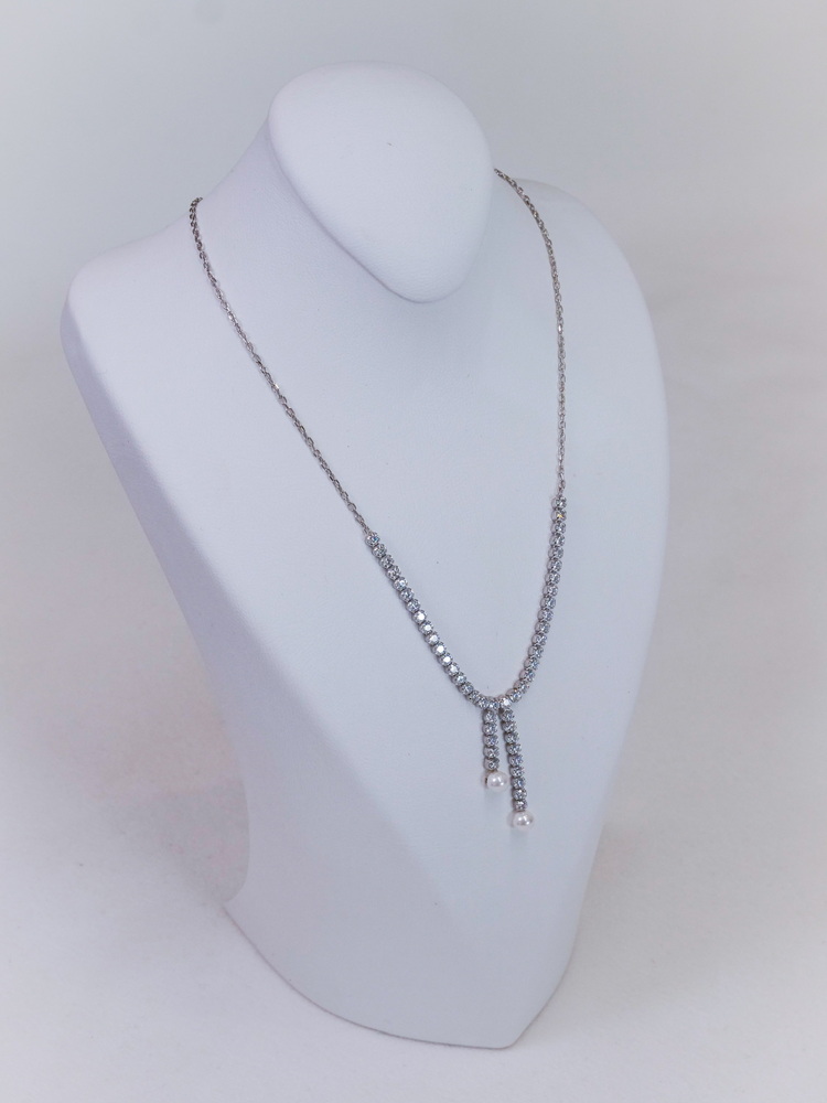 Tiny Silver Pearl Kolye