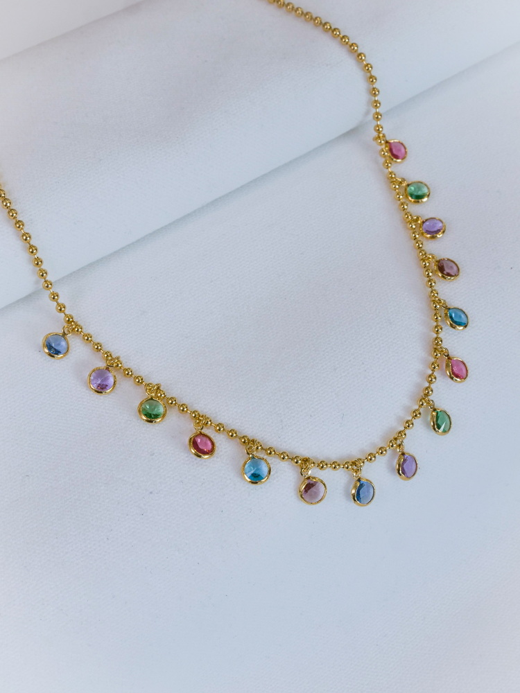 Colorful Stone Elegance Kolye 