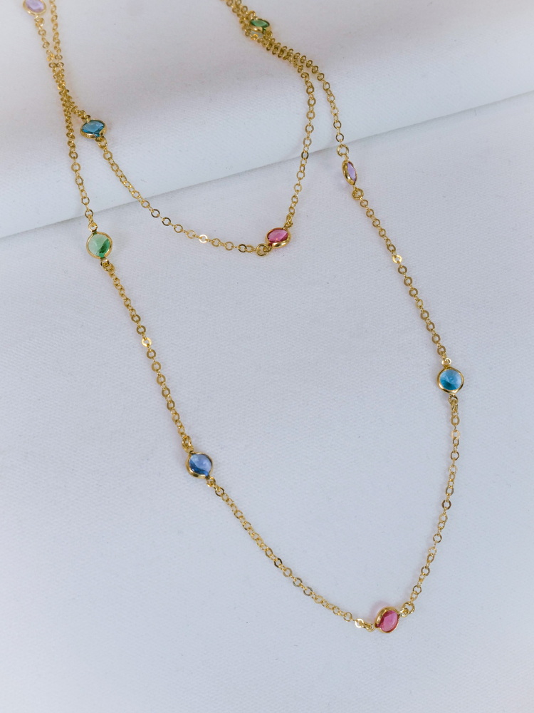Golden Soft Stone Balance Kolye
