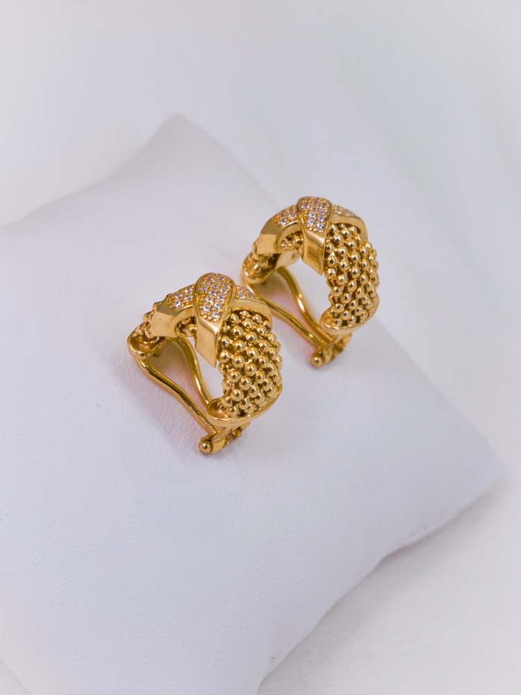 Golden Serpent Embrace Küpe
