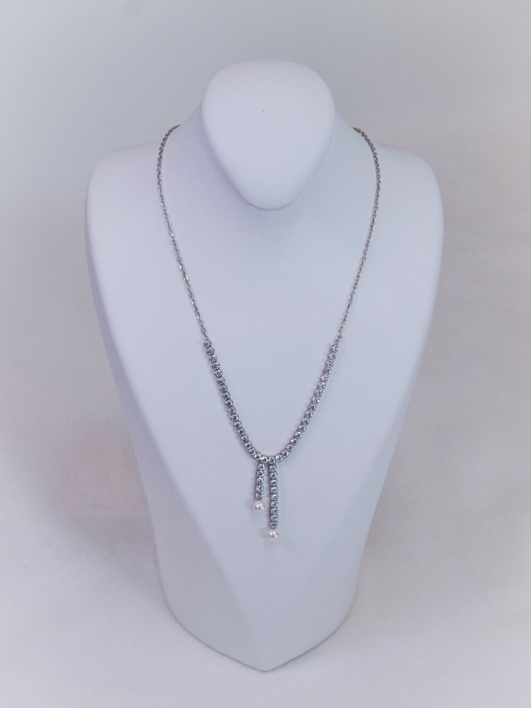 Tiny Silver Pearl Kolye